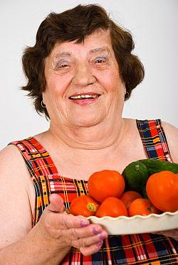 Grandma with no gray hair